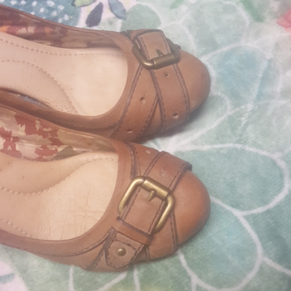 Fossil leather pumps with chunky stacked heel - Picture 4 of 12